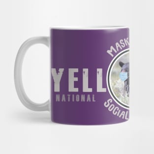 Yellowstone Black Bear Mask On & Social Distance Mug